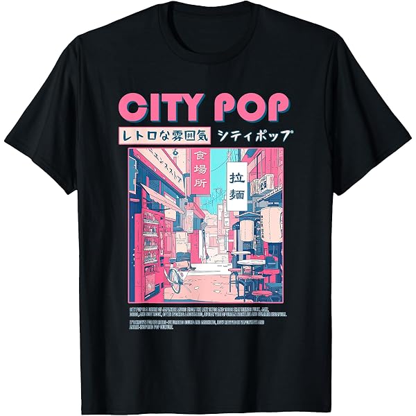 Amazon.com: City Pop Aesthetic Vaporwave Style 80s Japanese T